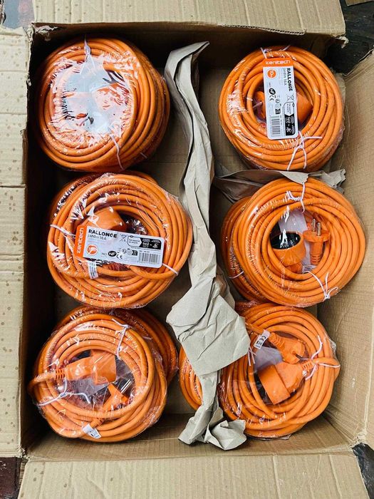 12 x Cablu Prelungitor Exterior 10M, Rezistent la Intemperii, 2x1,5 mm