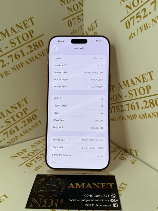 NDP Amanet Braila  Iphone 17 Pro Max( 48264)