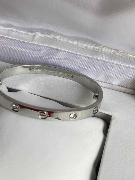 Brățară Cartier LOVE 16 aur alb 23K