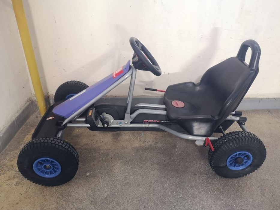 Cart/Kart cu pedale pentru copii PUKY F600 L 5-10 ani gri/negru