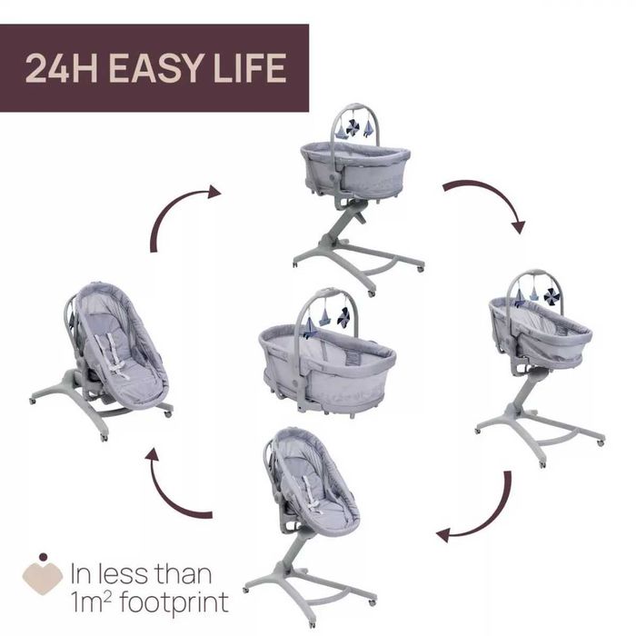 Cosuleț multifuncțional 5 în 1 Chicco Baby Hug Pro EarlGrey Gri, 0 luni+, stare foarte bună
