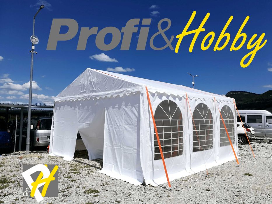 6X12 м шатра клас PROFESSIONAL XXL - PVC брезент 550 гр/кв.м