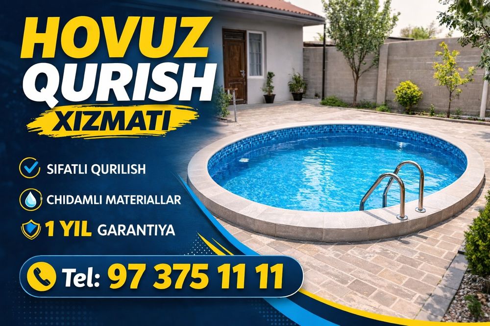 Hovuz basseyn qurib beramiz