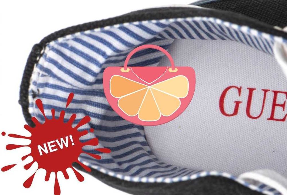 %ПРОМО% GUESS № 41-42-43 – Мъжки ежедневни обувки "BLACK LOGO" нови