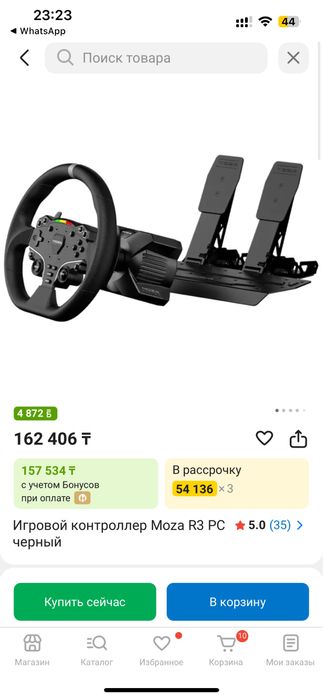 Хороший руль Moza r3  Пользовался 2 недели, покупал с магазина