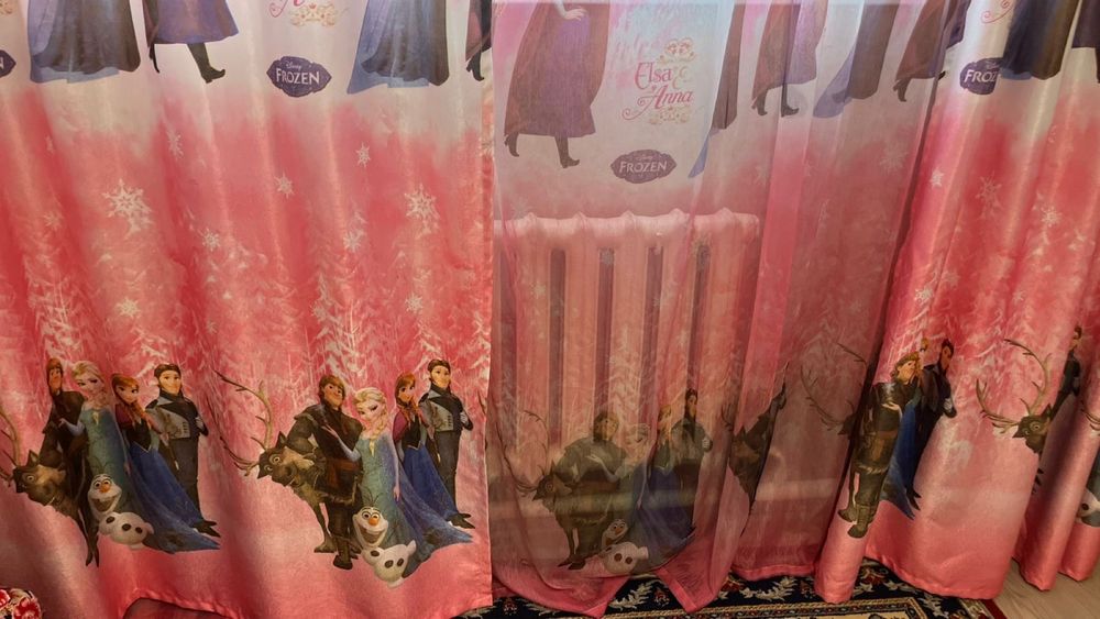 Шторы тюль для девочек холодное сердце