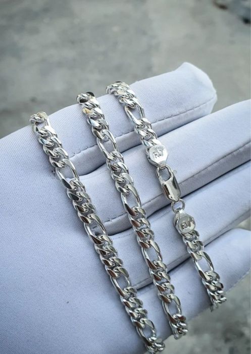 Цепь «Фигаро» 45гр. Ручная работа. Серебро 925пр