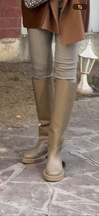 Zara кожаные сапоги 38 (37)