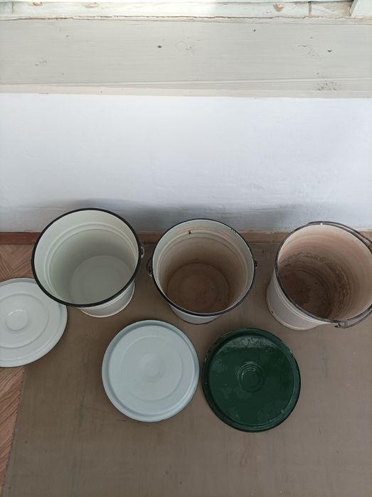 Ведро эмалированное 3 штуки