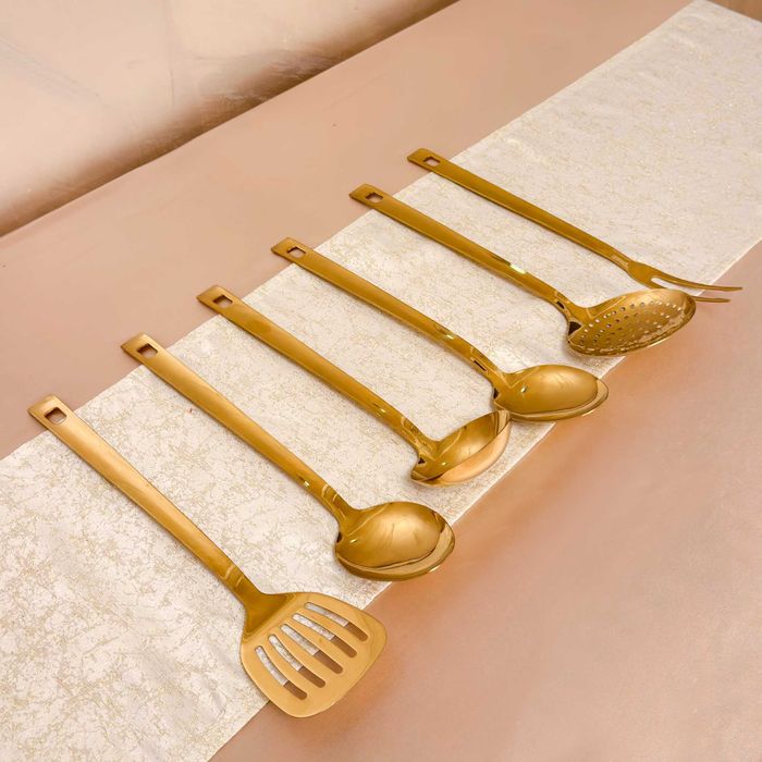 Set Ustensile bucătărie auriu 6 piese