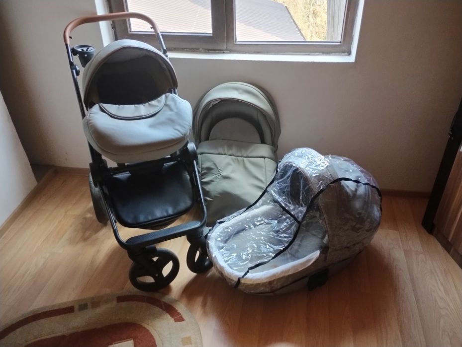 Cărucior bebeluș krausman 3in1 Topaz lux gri