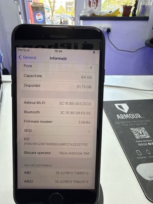 Iphone SE 3 64Gb Baterie 94% Intretinut