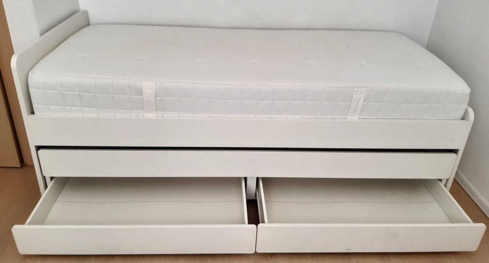 Pat dublu cu saltele IKEA