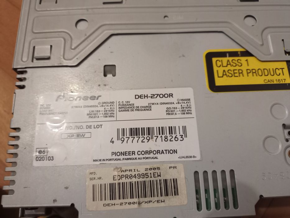 Авто CD  плеар Pioneer DEH-2700 R