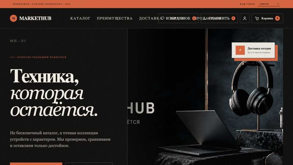 Готовый интернет-магазин MarketHub