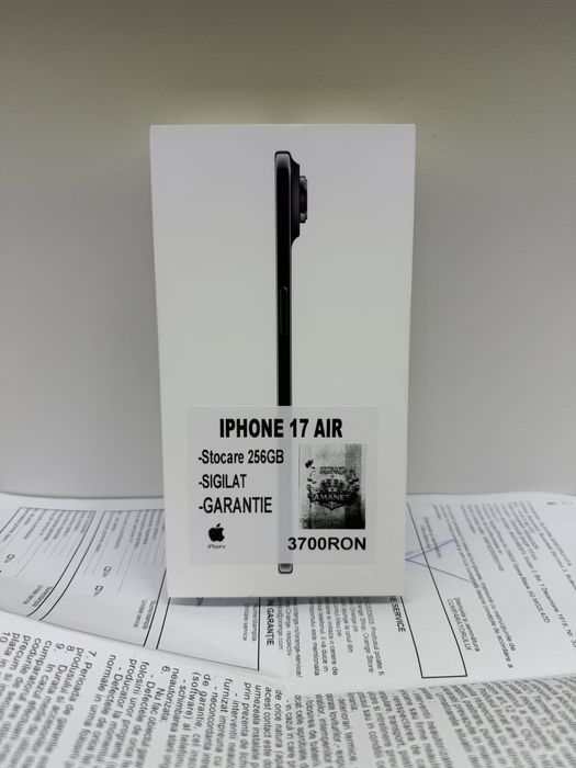 iPhone 17 AIR Black 256 GB nou sigilat factura orange romania