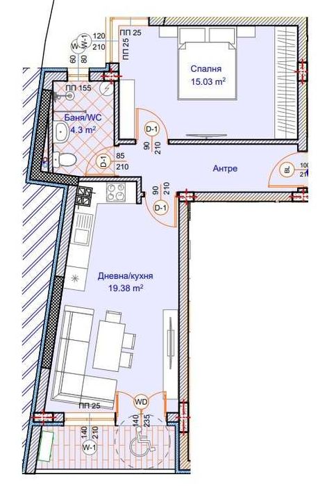 Продава се Двустаен апартамент в Варна, Погреби - 71 кв.м за 1199 €/кв.м - Снимка #5
