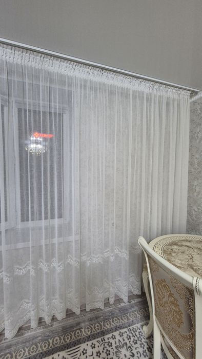 Продам тюли, тонкий лён, 8 метров