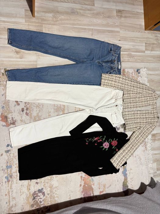 Комплект XXS панталони + рокля + късо сако