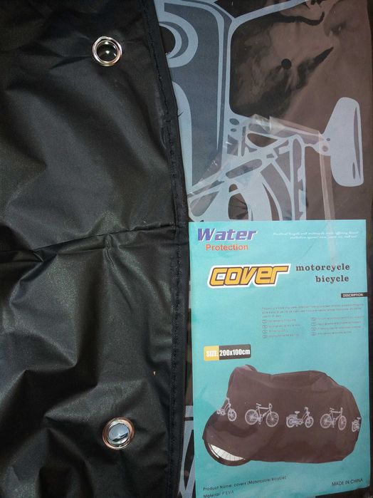 Prelata husa moto scuter bicicleta motocicleta S 200x100cm impermeabila gri sau neagra. Protejeaza impotriva soarelui, ploii, grindinei, prafului