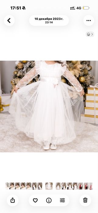 Шикарное платье на девочку 6-7 лет