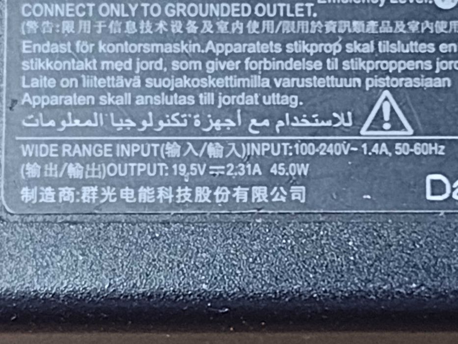 Incarcator laptop original HP 45W mufa albastra 19.5V 2.31A