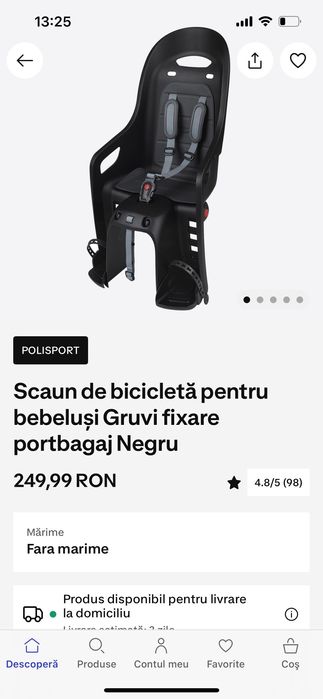 Scaun bicicleta copii pt portbagaj
