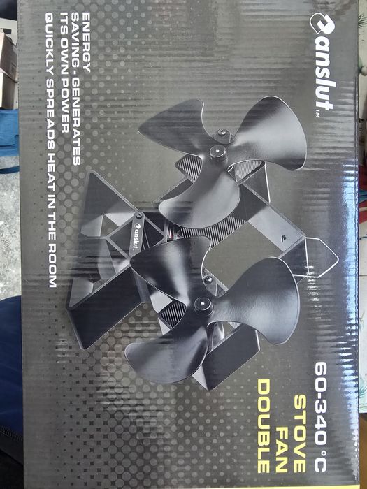 ventilator termoelectric dublu pentru sobă sau șemineu