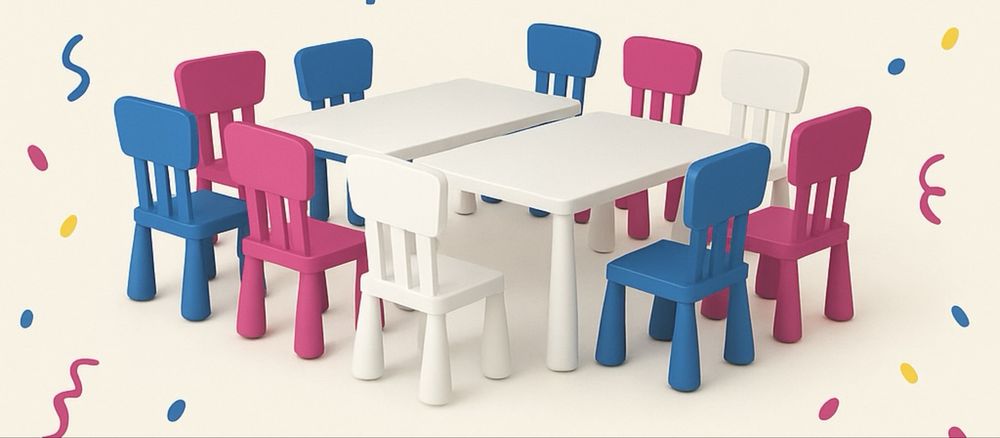Mese si scaune pentru copii