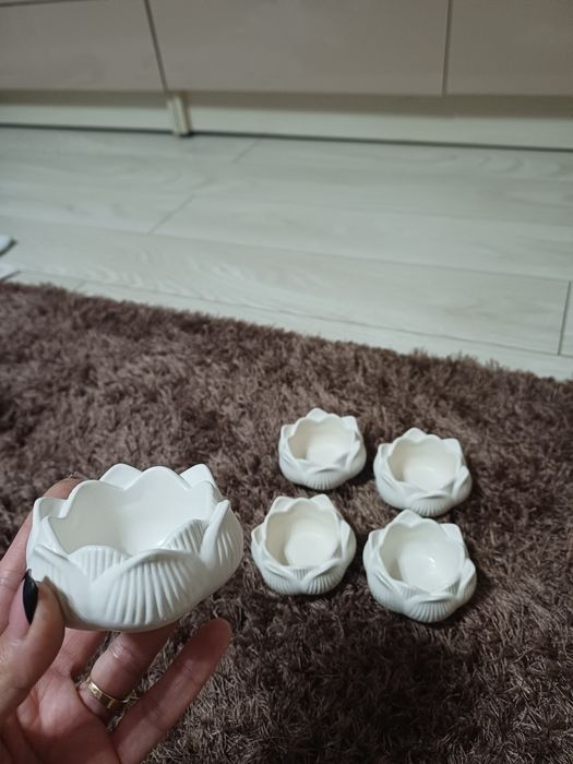 5 recipiente pentru lumanari tip pastila