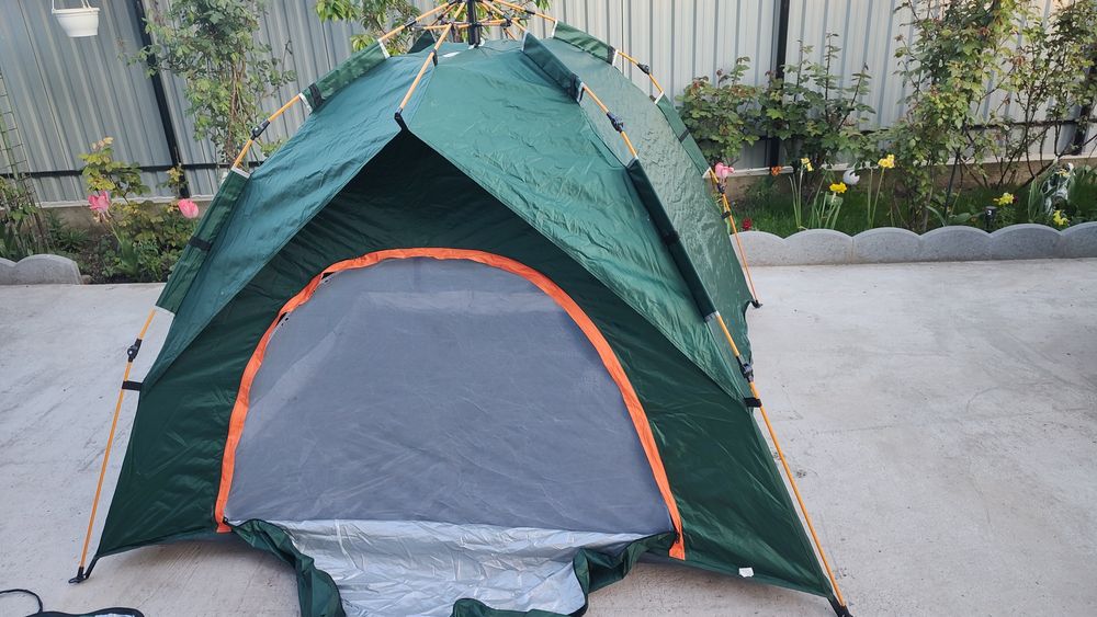 Cort pentru 3 persoane, Timeless Tools, 2x2x1,35 m, Verde