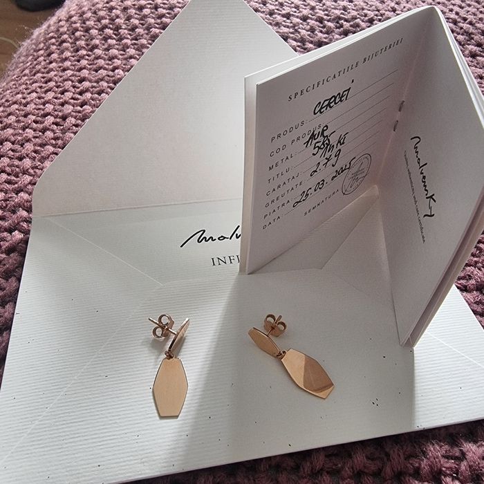 Vând cercei aur Malvensky