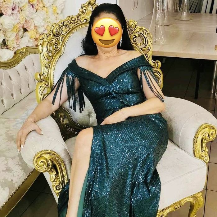 Официална дълга рокля с пайети