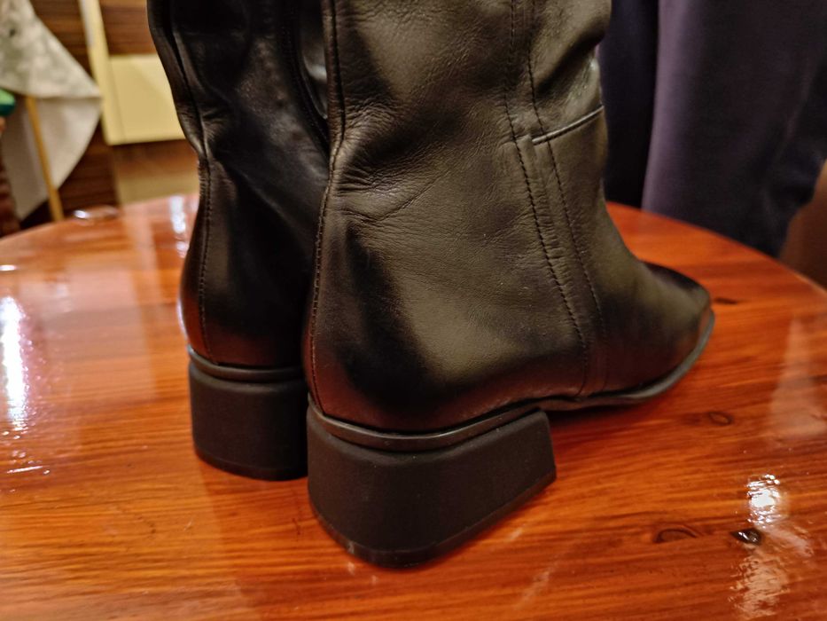 Vand cizme negre dama, din piele naturala