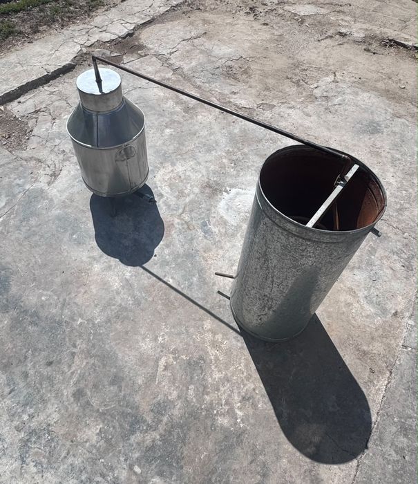 Cazan țuică inox 80 L + răcitor complet | Stare excelentă | Aproape nou