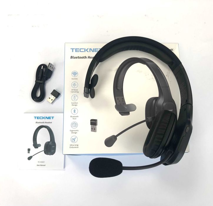 слушалки, слушалка Bluetooth с микрофон, USB, TECKNET, Германия