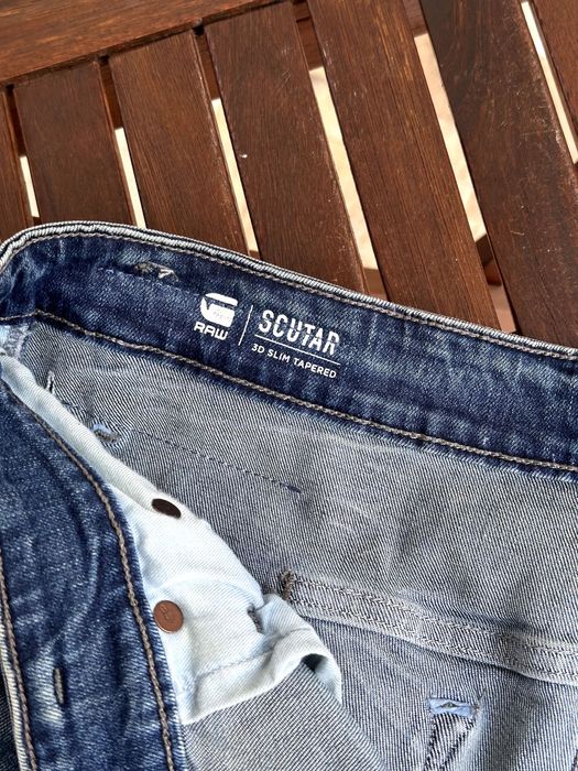 Мъжки дънки G-Star RAW (Scutar 3D Slim Tapered) - размер W31 / L36, Отлично състояние