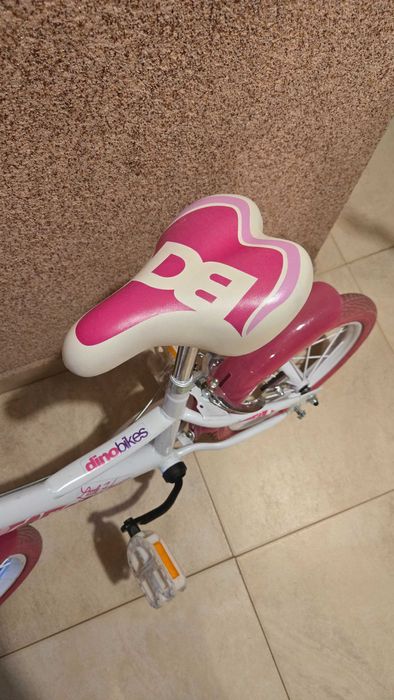 Dino bikes Детски велосипед с помощни колела Little heart (14инча)