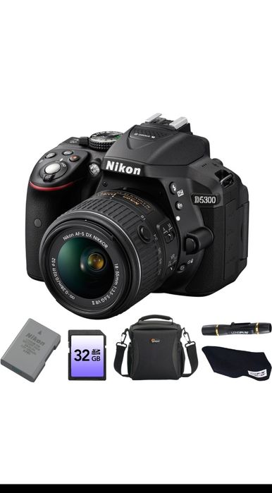 Aparat foto DSLR Nikon D5300, 24.1 MP + Fatbox + Obiectiv 18-55mm VR II + trepied nou cadou