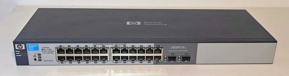 Управляем суич 24 port Managed Switch HP 1810G-24 J9450A, fanless