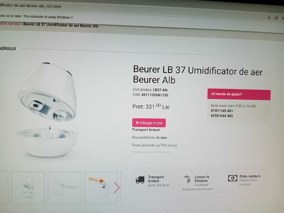 Umidificator de aer Beurer LB37 alb