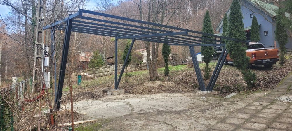 Carport, pergola auto, rafturi cantilever , panouri solare