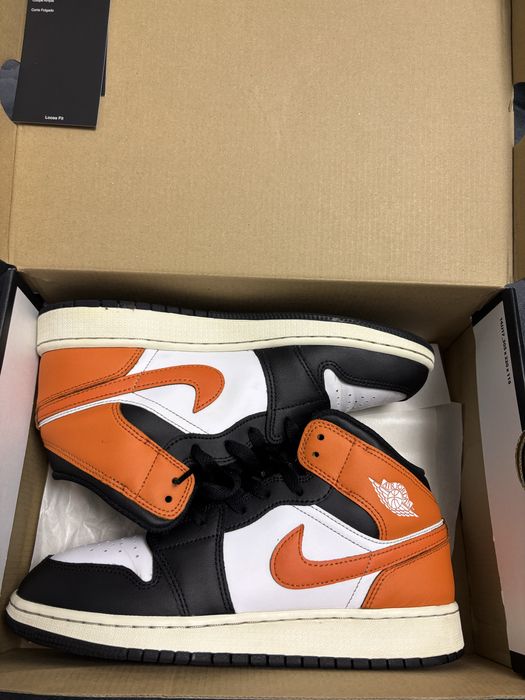Air Jordan 1 Mid SE GS Orange Black, noi