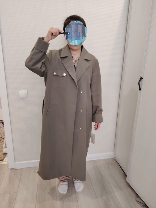 осенний тренч хаки