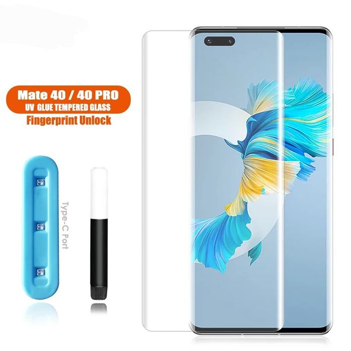 3D UV Стъклен протектор ТЕЧНО ЛЕПИЛО Huawei Mate 50 40 Pro / P40 Pro +
