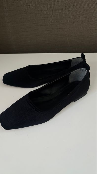 Балетки черные бархатные