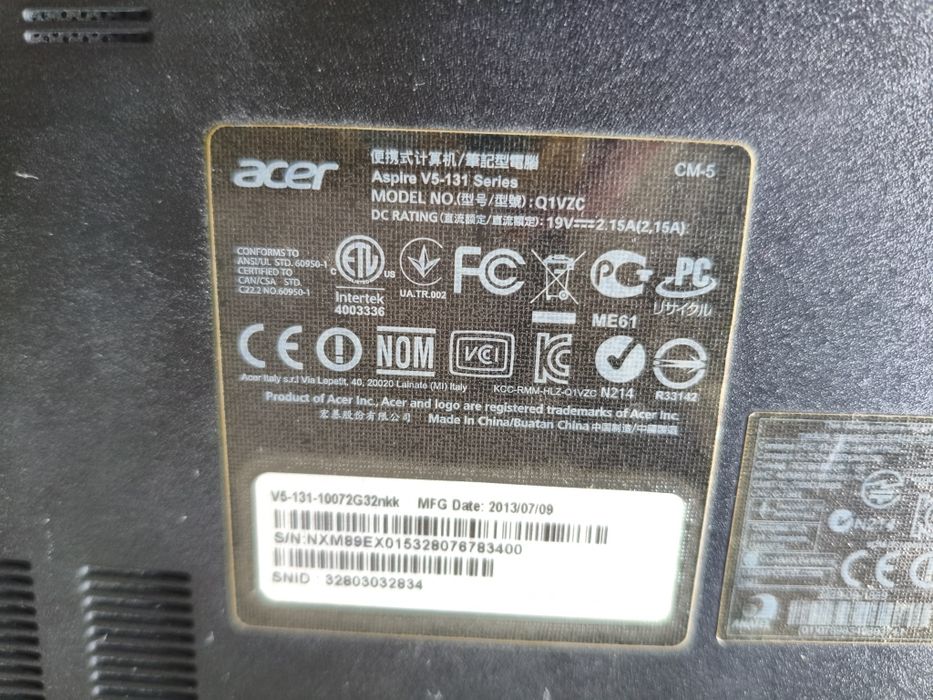 Acer aspire V5 11.6" промо !