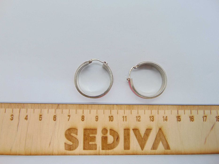 Cercei rotunzi din argint email roz