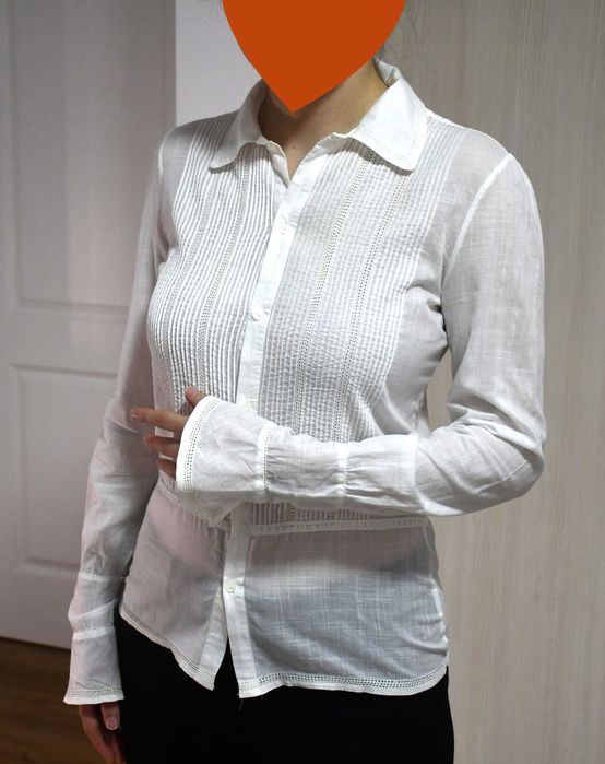 Cămașa dame, detalii rafinate, din bumbac fin, ținută office