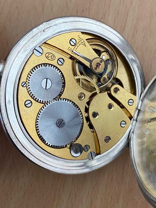 Ceas vechi de buzunar Revue carcasa argint 1920